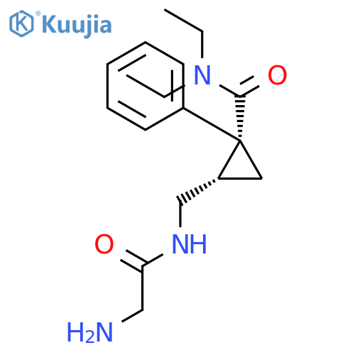 Cyclopropanecarboxamide,2-[[(2-aminoacetyl)amino]methyl]-N,N-diethyl-1-phenyl-, (1R,2S)-rel- structure