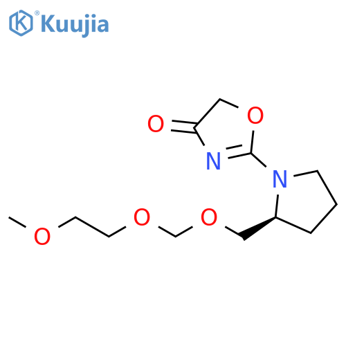 4(5H)-Oxazolone, 2-[2-[[(2-methoxyethoxy)methoxy]methyl]-1-pyrrolidinyl]-, (S)- (9CI) structure