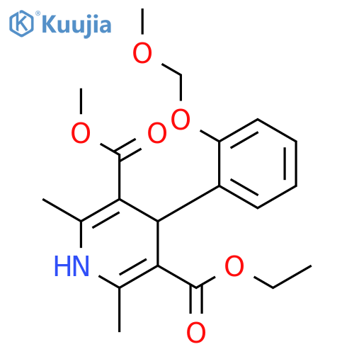 3,5-Pyridinedicarboxylic acid,1,4-dihydro-4-[2-(methoxymethoxy)phenyl]-2,6-dimethyl-, ethyl methylester structure