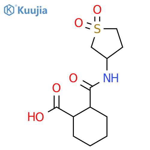 2-[(1,1-dioxo-1λ?-thiolan-3-yl)carbamoyl]cyclohexane-1-carboxylic acid structure