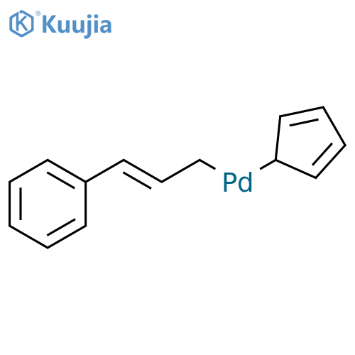 (eta5-2,4-cyclopentadien-1-yl)(1,2,3-eta)-1-phenyl-2-propen-1-ylpalladium structure