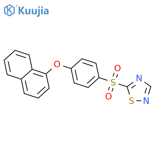 1,2,4-Thiadiazole, 5-[[4-(1-naphthalenyloxy)phenyl]sulfonyl]- structure