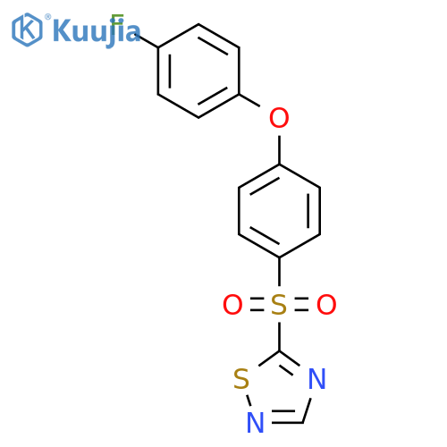 1,2,4-Thiadiazole, 5-[[4-(4-fluorophenoxy)phenyl]sulfonyl]- structure