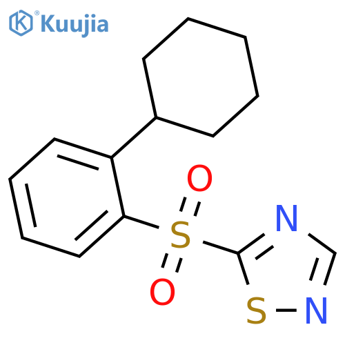 1,2,4-Thiadiazole, 5-[(2-cyclohexylphenyl)sulfonyl]- structure