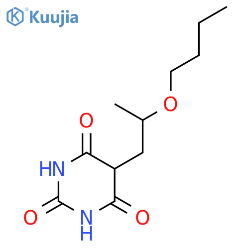 2,4,6(1H,3H,5H)-Pyrimidinetrione, 5-(2-butoxypropyl)- structure