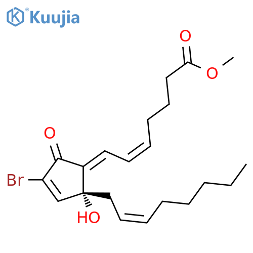 Prosta-5,7,10,14-tetraen-1-oicacid, 10-bromo-12-hydroxy-9-oxo-, methyl ester, (5Z,7E,14Z)- (9CI) structure