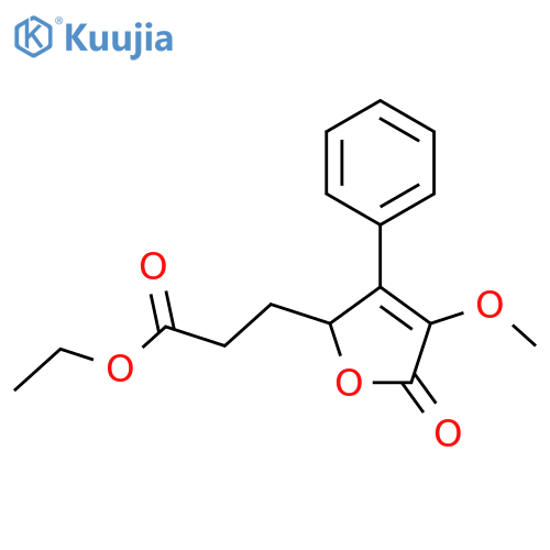 2-Furanpropanoic acid,2,5-dihydro-4-methoxy-5-oxo-3-phenyl-, ethyl ester structure