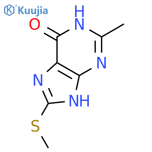 6H-Purin-6-one,1,9-dihydro-2-methyl-8-(methylthio)- structure