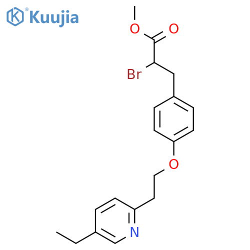 Methyl 2-bromo-3-(4-(2-(5-ethylpyridin-2-yl)ethoxy)phenyl)propanoate structure