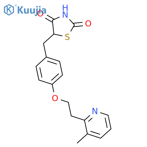5-4(2-(3-methyl-2-pyridinyl)ethoxy)phenylmethyl-2,4-Thiazolidinedion structure