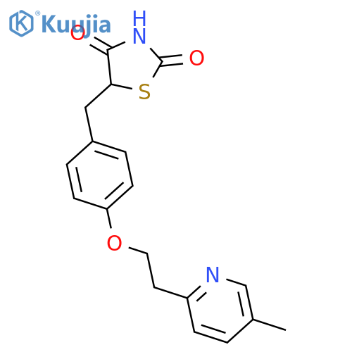 2,4-Thiazolidinedione, 5-[[4-[2-(5-methyl-2-pyridinyl)ethoxy]phenyl]methyl]- structure