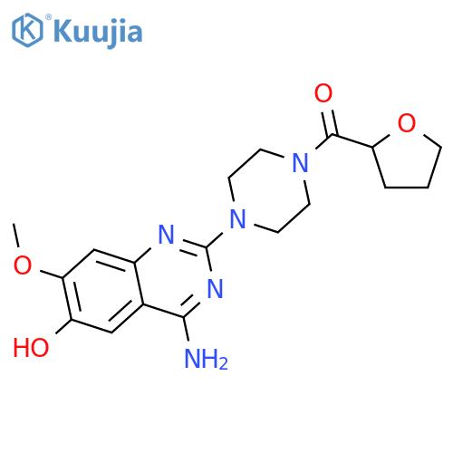 4-(4-Amino-6-hydroxy-7-methoxy-2-quinazolinyl)-1-piperazinyl(tetrahydro-2-furanyl)methanone structure