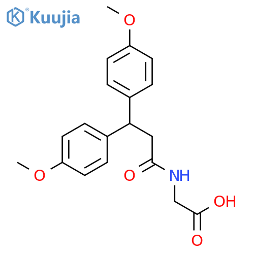 Glycine, N-[3,3-bis(4-methoxyphenyl)-1-oxopropyl]- structure