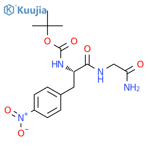 Glycinamide, N-[(1,1-dimethylethoxy)carbonyl]-4-nitrophenylalanyl- structure