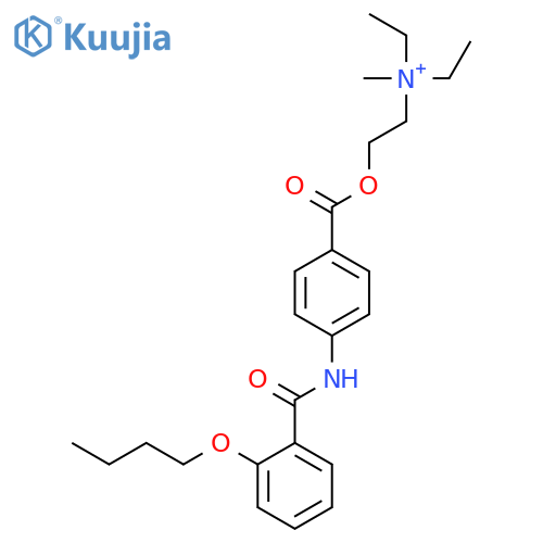 Ethanaminium, 2-[[4-[(2-butoxybenzoyl)amino]benzoyl]oxy]-N,N-diethyl-N-methyl- structure