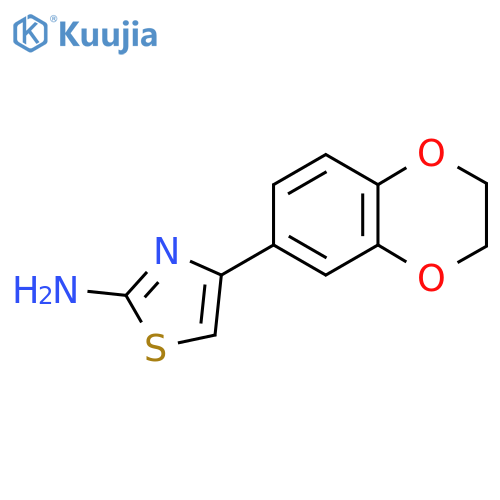 4-(2,3-dihydro-1,4-benzodioxin-6-yl)-1,3-thiazol-2-amine structure
