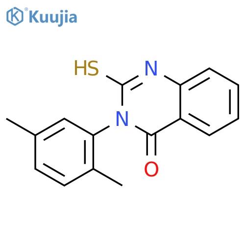 3-(2,5-dimethylphenyl)-2-sulfanylidene-1,2,3,4-tetrahydroquinazolin-4-one structure