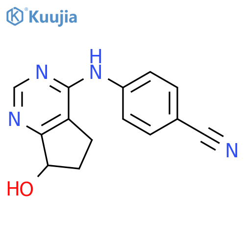4-(4-Cyanoanilino)-5,6-dihydro-7-hydroxy-7H-cyclopentadpyrimidine structure