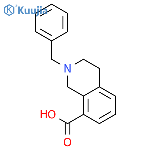2-Benzyl-1,2,3,4-tetrahydroisoquinoline-8-carboxylicacid structure