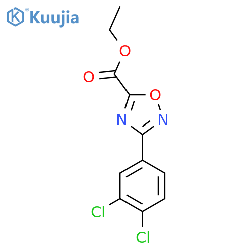 Ethyl 3-(3,4-dichlorophenyl)-1,2,4oxadiazole-5-carboxylate structure