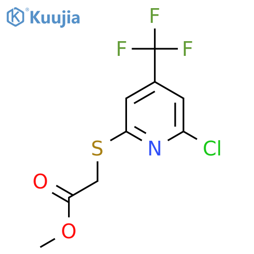 Methyl (6-chloro-4-(trifluoromethyl)pyridin-2-ylsulfanyl)acetate structure