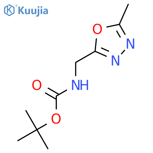 2-tert-Butyloxycarbonylaminomethyl-5-methyl-1,3,4oxadiazole structure