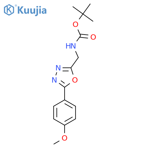 2-tert-Butyloxycarbonylaminomethyl-5-(4-methoxyphenyl)-1,3,4oxadiazole structure