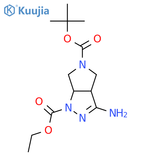 5-tert-Butyl 1-ethyl3-amino-3a,4,6,6a-tetrahydropyrrolo3,4-cpyrazole-1,5-dicarboxylate structure