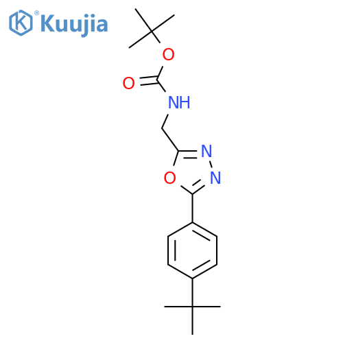 2-tert-Butyloxycarbonylaminomethyl-5-(4-tert-butylphenyl)-1,3,4oxadiazole structure