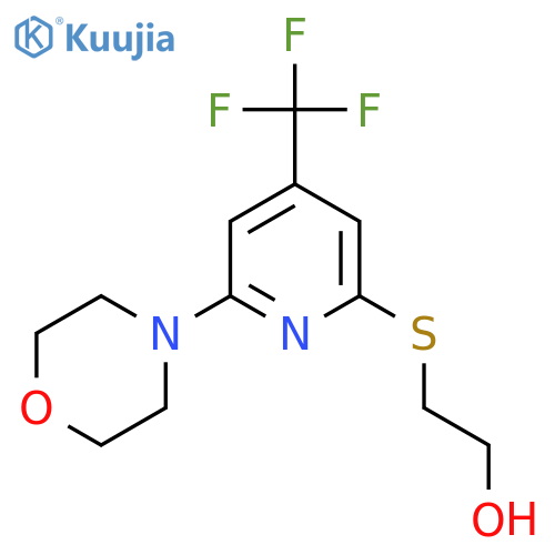2-(6-Morpholin-4'-yl-4-(trifluoromethyl)-pyridin-2-ylsulfanyl)ethanol structure