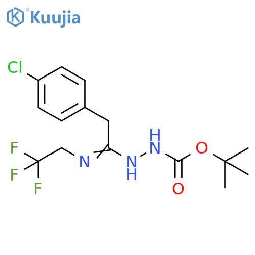 N'-2-(4-Chlorophenyl)-1-(2,2,2-trifluoroethylamin o)ethylidenehydrazinecarboxylic Acid tert-Butyl structure