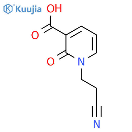 1-(2-Cyanoethyl)-2-oxo-1,2-dihydropyridine-3-carboxylic acid structure