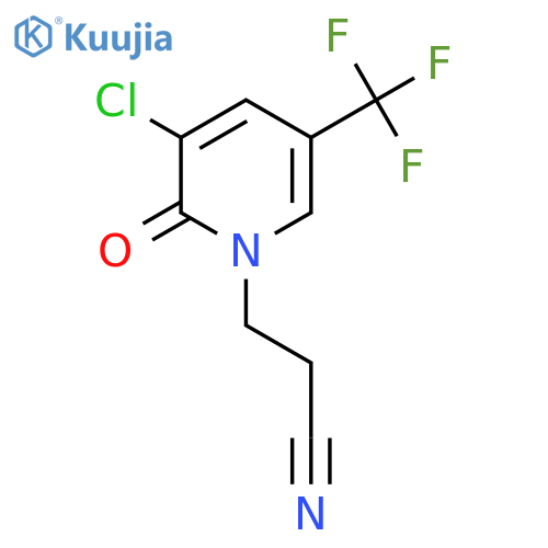 3-(3-Chloro-2-oxo-5-(trifluoromethyl)-2H-pyridin-1-YL)propionitrile structure
