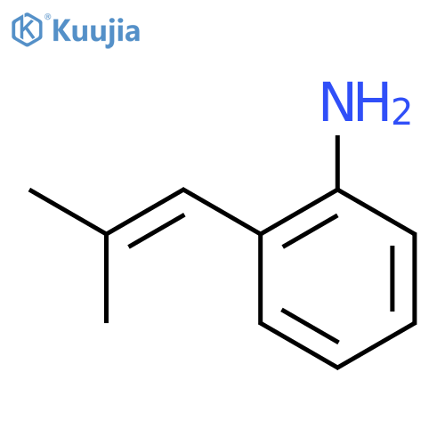 Benzenamine, 2-(2-methyl-1-propenyl)- structure
