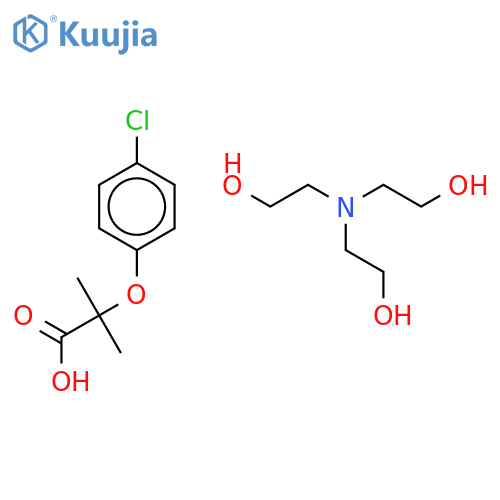 2-[bis(2-hydroxyethyl)amino]ethanol;2-(4-chlorophenoxy)-2-methylpropanoic Acid structure