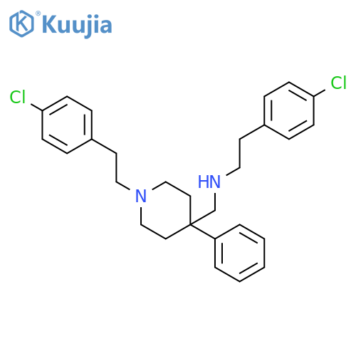 4-Piperidinemethanamine, N,1-bis[2-(4-chlorophenyl)ethyl]-4-phenyl- structure