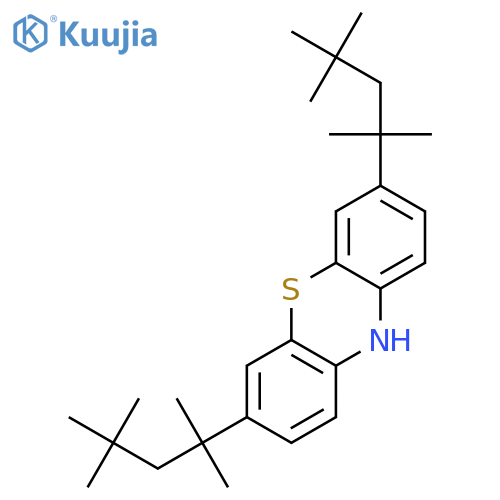 10H-Phenothiazine,3,7-bis(1,1,3,3-tetramethylbutyl)- structure