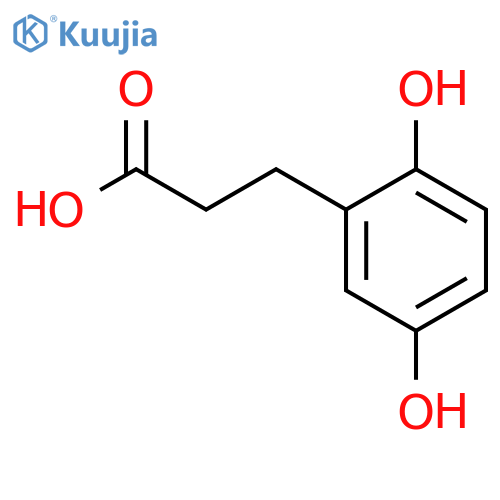 (2,5-Dihydroxyphenyl)propionic acid structure