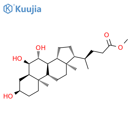 Cholan-24-oic acid, 3,6,7-trihydroxy-, methyl ester, (3a,5b,6a,7b)- structure