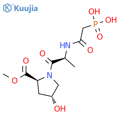 L-Proline, 4-hydroxy-1-[N-(phosphonoacetyl)-L-alanyl]-, 2-methyl ester, trans- structure