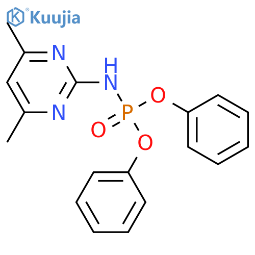Phosphoramidic acid,(4,6-dimethyl-2-pyrimidinyl)-, diphenyl ester (7CI,8CI) structure