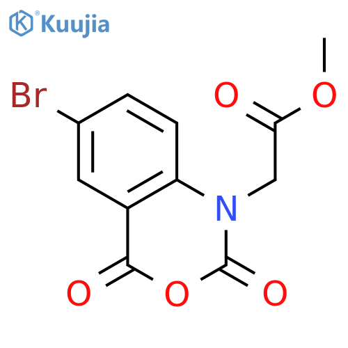 methyl 2-(6-bromo-2,4-dioxo-2,4-dihydro-1H-3,1-benzoxazin-1-yl)acetate structure