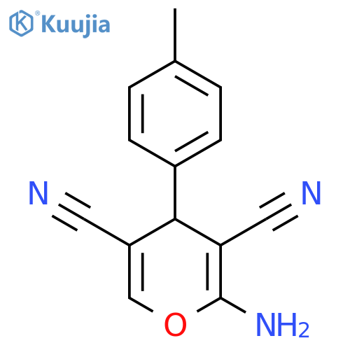 4H-Pyran-3,5-dicarbonitrile, 2-amino-4-(4-methylphenyl)- structure