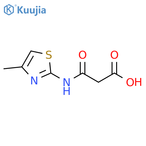 Propanoic acid, 3-[(4-methyl-2-thiazolyl)amino]-3-oxo- structure