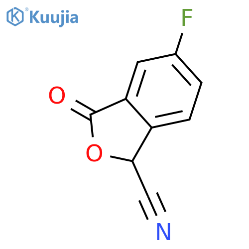 1-Isobenzofurancarbonitrile, 5-fluoro-1,3-dihydro-3-oxo- structure