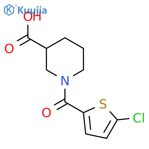 1-(5-Chlorothiophene-2-carbonyl)piperidine-3-carboxylic acid structure