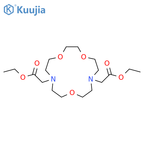 1,4,10-Trioxa-7,13-diazacyclopentadecane-7,13-diacetic acid, diethylester structure