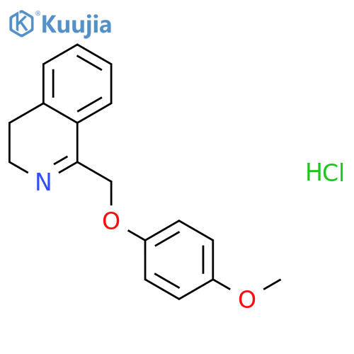 Isoquinoline,3,4-dihydro-1-[(4-methoxyphenoxy)methyl]-, hydrochloride (1:1) structure