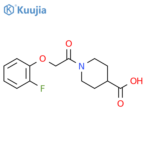 1-(2-(2-Fluorophenoxy)acetyl)piperidine-4-carboxylic acid structure