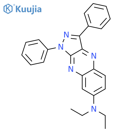 1H-Pyrazolo[3,4-b]quinoxalin-7-amine, N,N-diethyl-1,3-diphenyl- structure
